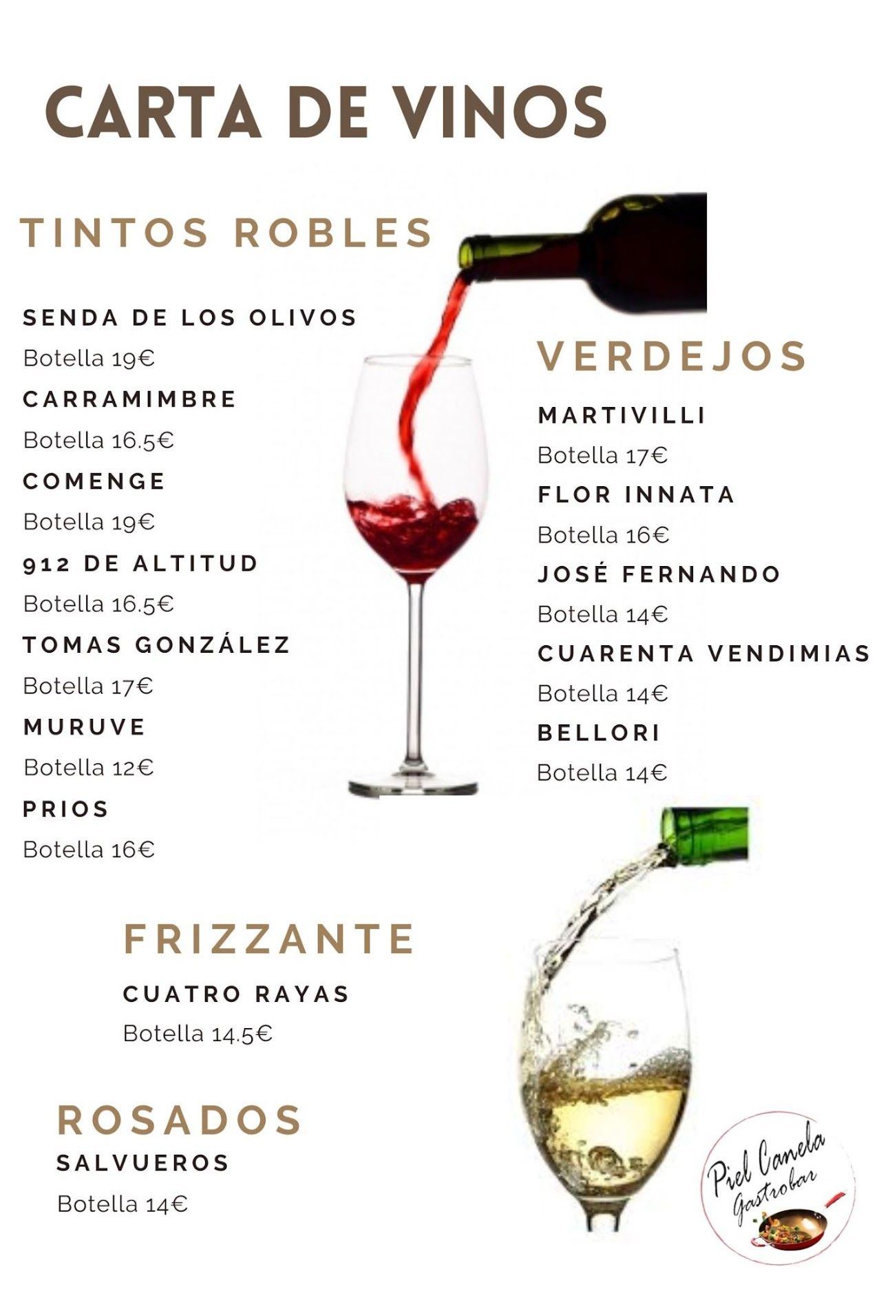 Carta de vinos